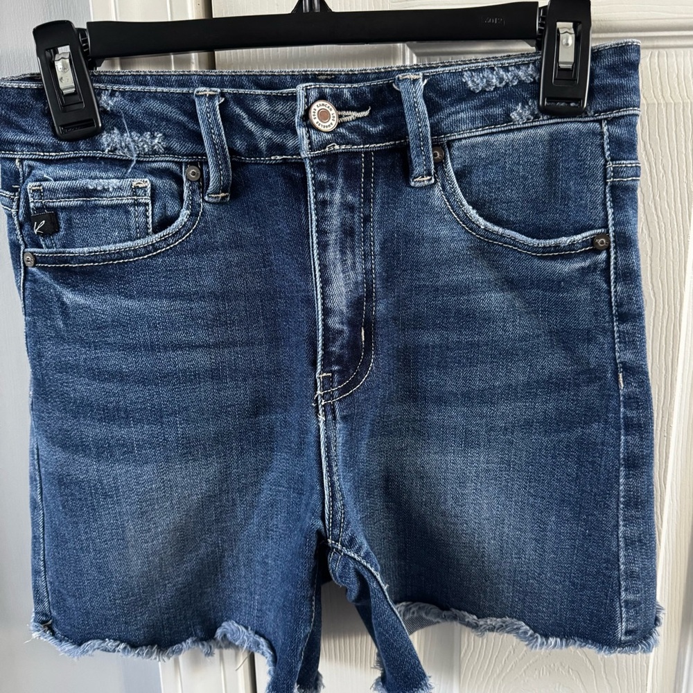 KanCan Distressed Denim Shorts Medium Raw Hem